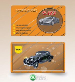 دانلود کارت ویزیت لایه باز تاکسی سرویس - آژانس