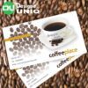 کارت ویزیت کافی شاپ لایه باز 1398 | تصویر فنجان قهوه و دانه های قهوه