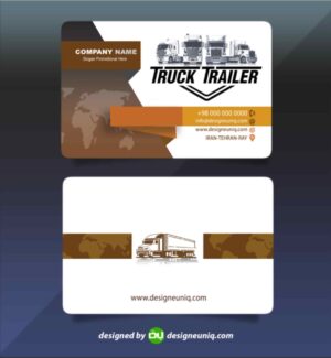 کارت ویزیت نمایشگاه کامیون و شرکت حمل و نقل